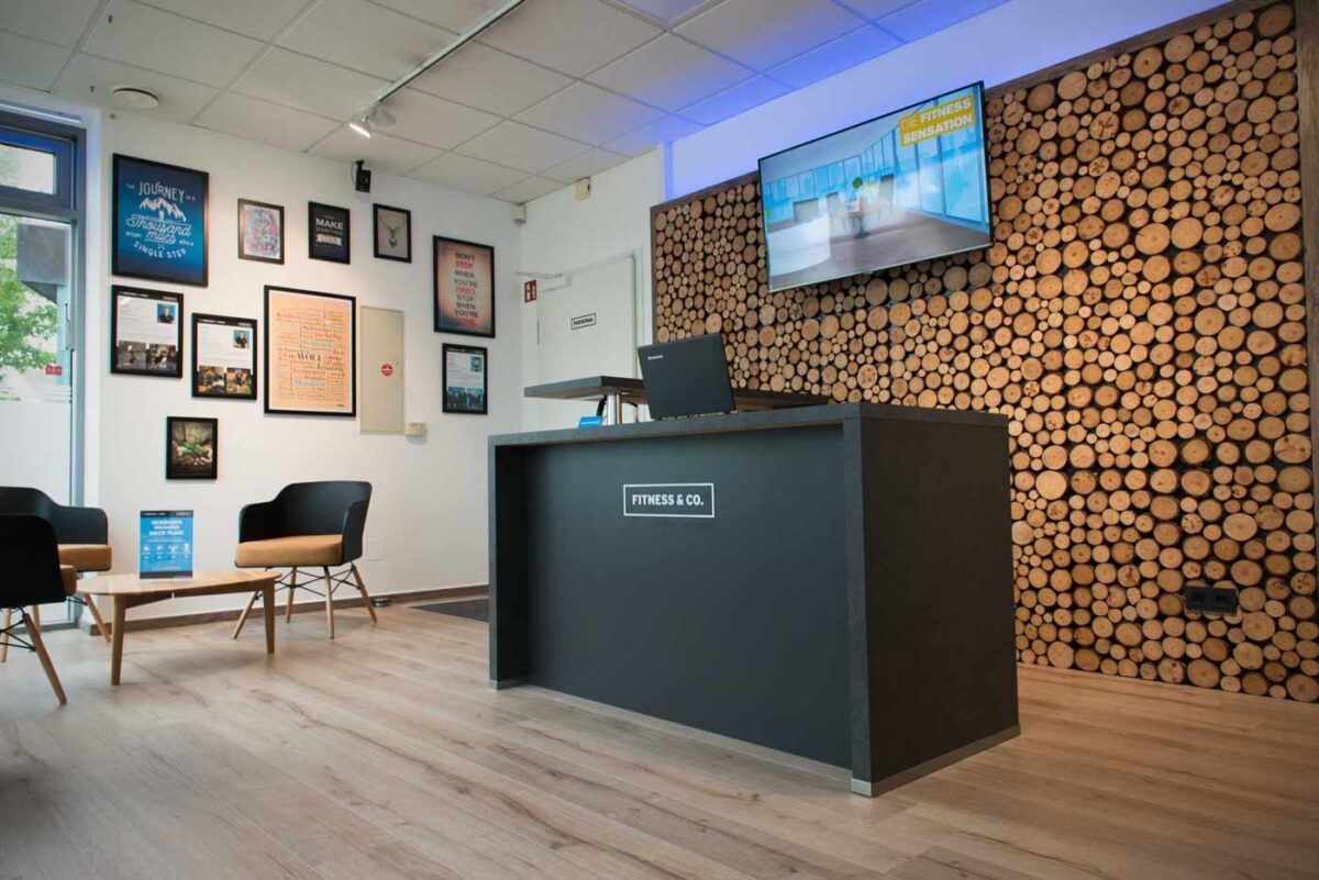 Titel: Theke von fitness und co
