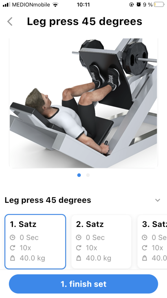 Image: Exercise video in the MySports App