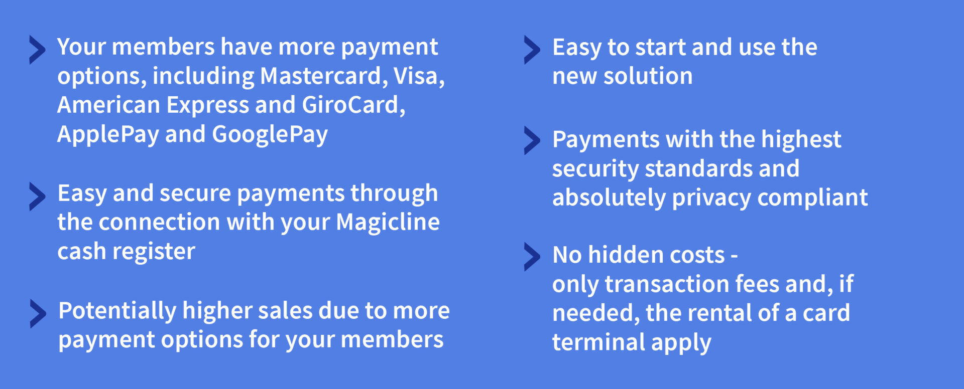 Image: Advantages of Magicline Payments